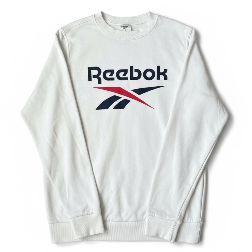 Reebok White Vintage Crewneck Sweater unisex